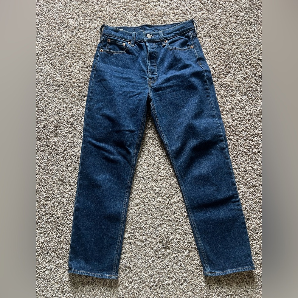 GAP Cheeky Straight High Rise Dark Blue Ankle Jeans